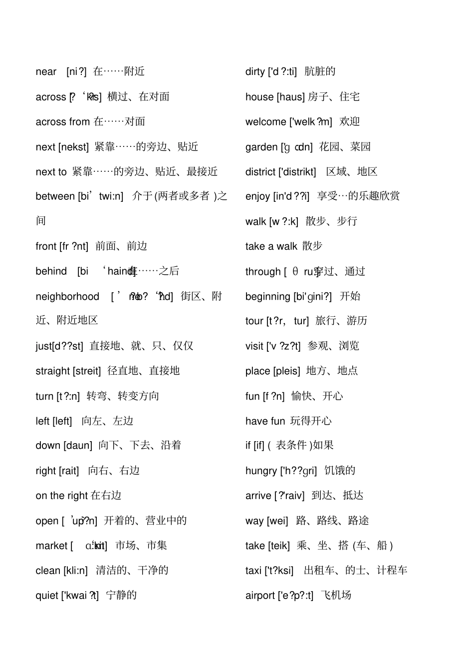完整2019最新版人教版七年级下册英语单词表_第2页