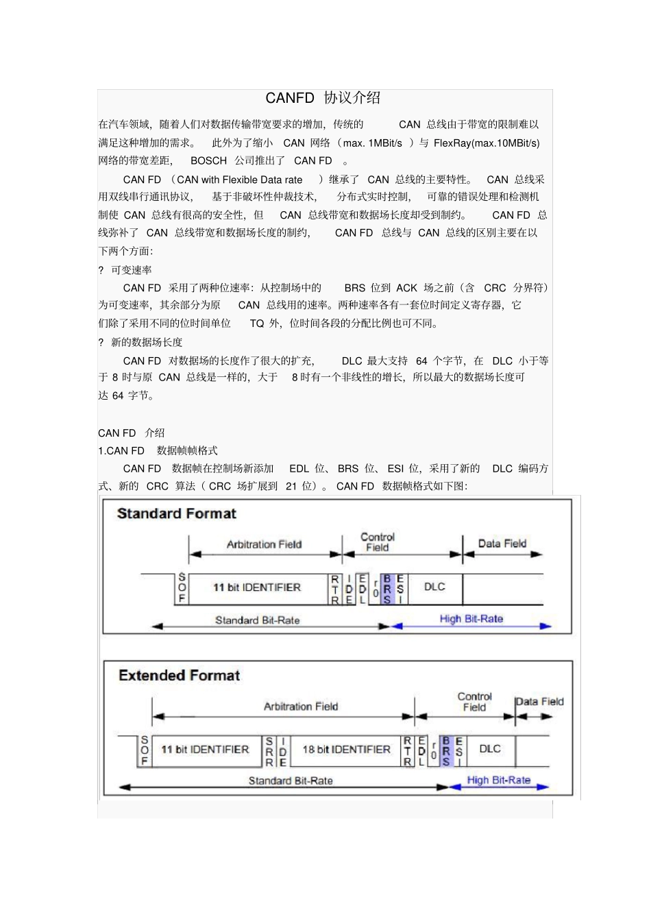 完整CANFD协议介绍_第1页
