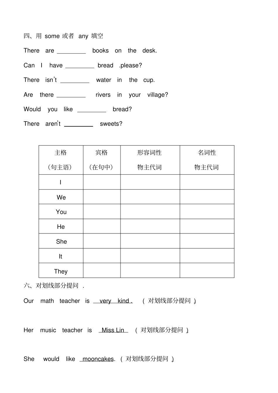 完整PEP五年级上册英语易错题和难点,非常适合复习时用_第3页