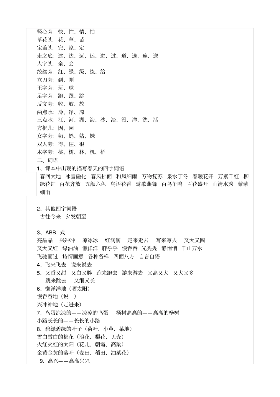 完整一年级下册语文的近义词和反义词_第2页