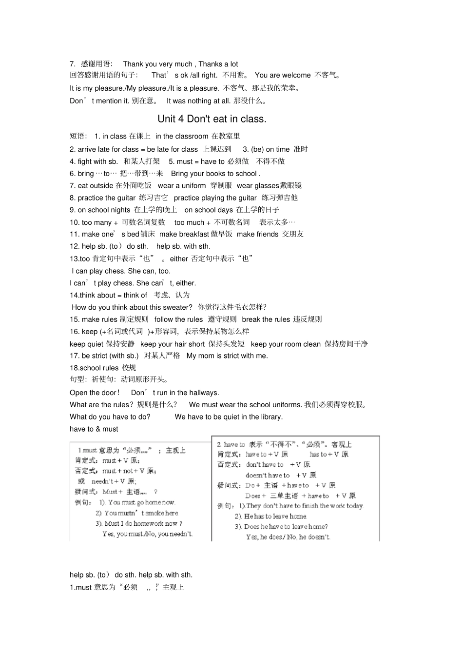 完整七年级英语下册重难点_第3页