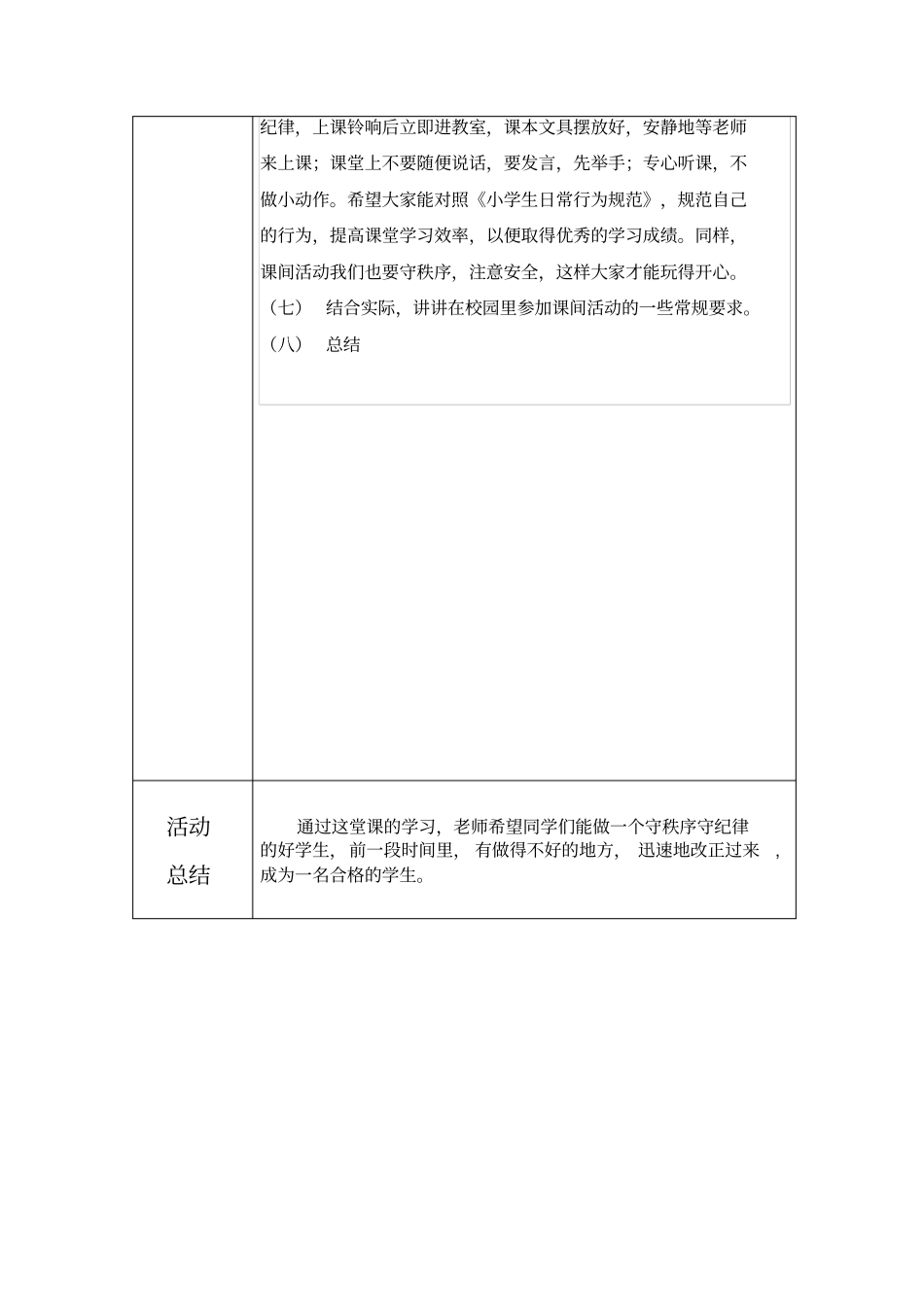 完整二年级班会活动记录_第2页