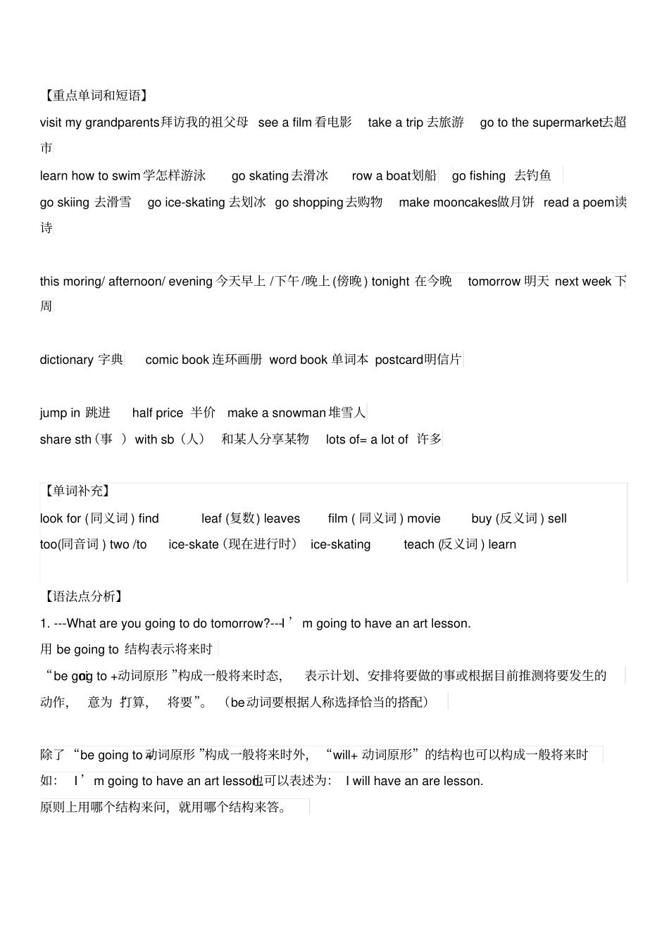 完整人教版六年级英语知识点归纳和易错题整理,推荐文档_第1页