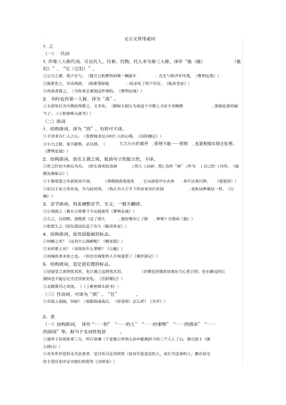 完整初中最全文言文虚词用法-例句含翻译