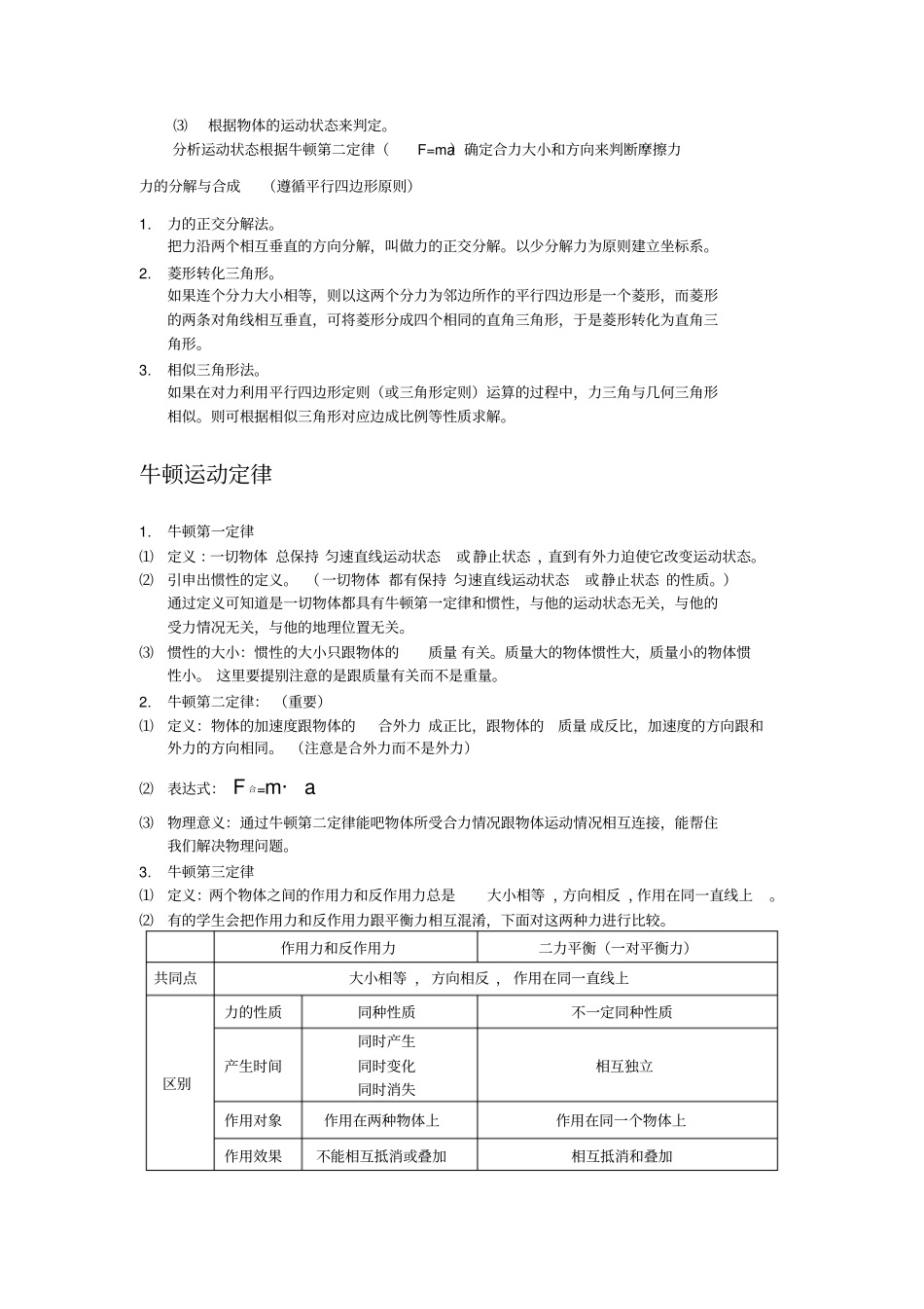 完整受力分析知识点总结,推荐文档_第3页