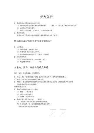 完整受力分析知识点总结,推荐文档