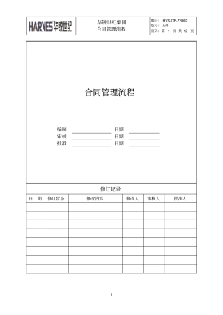 完整合同管理流程