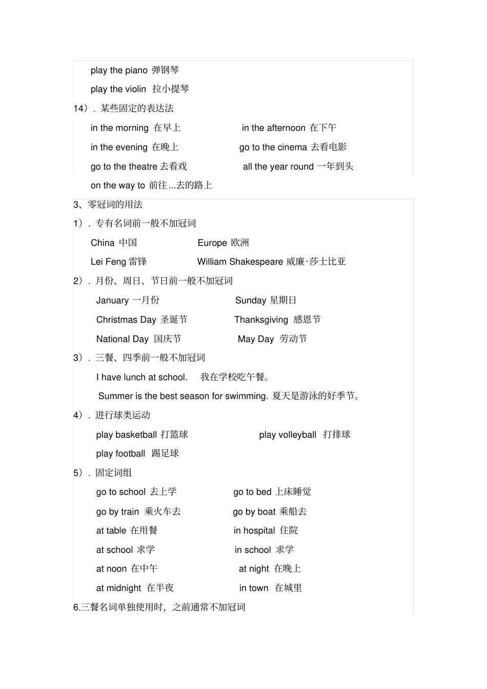 完整四年级英语冠词专项练习_第3页