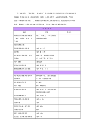 完整巨详细的家务分工协议