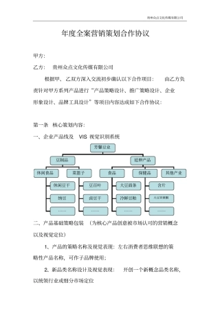 完整年全案营销策划合作协议