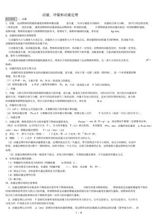 完整新中学物理高中中学物理：动量守恒定律