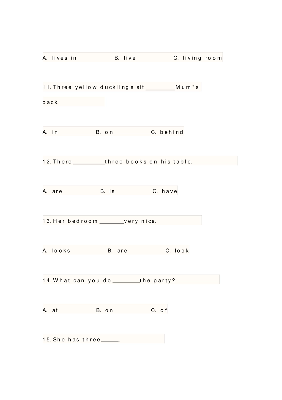 完整深圳用2019年牛津上海版小学四年级英语下册单选语法测试题及答案,推荐文档_第3页