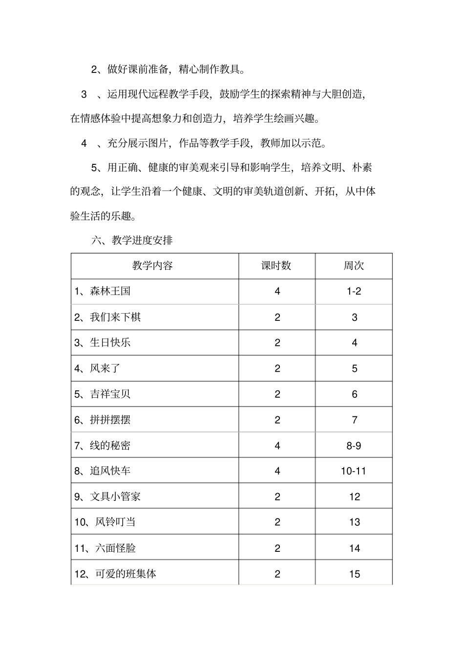 完整湘教版三年级下册美术教学计划_第3页