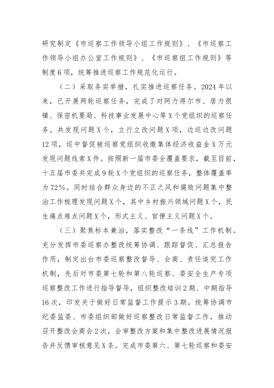 某市巡察办2024年工作总结及2025年工作计划_第2页