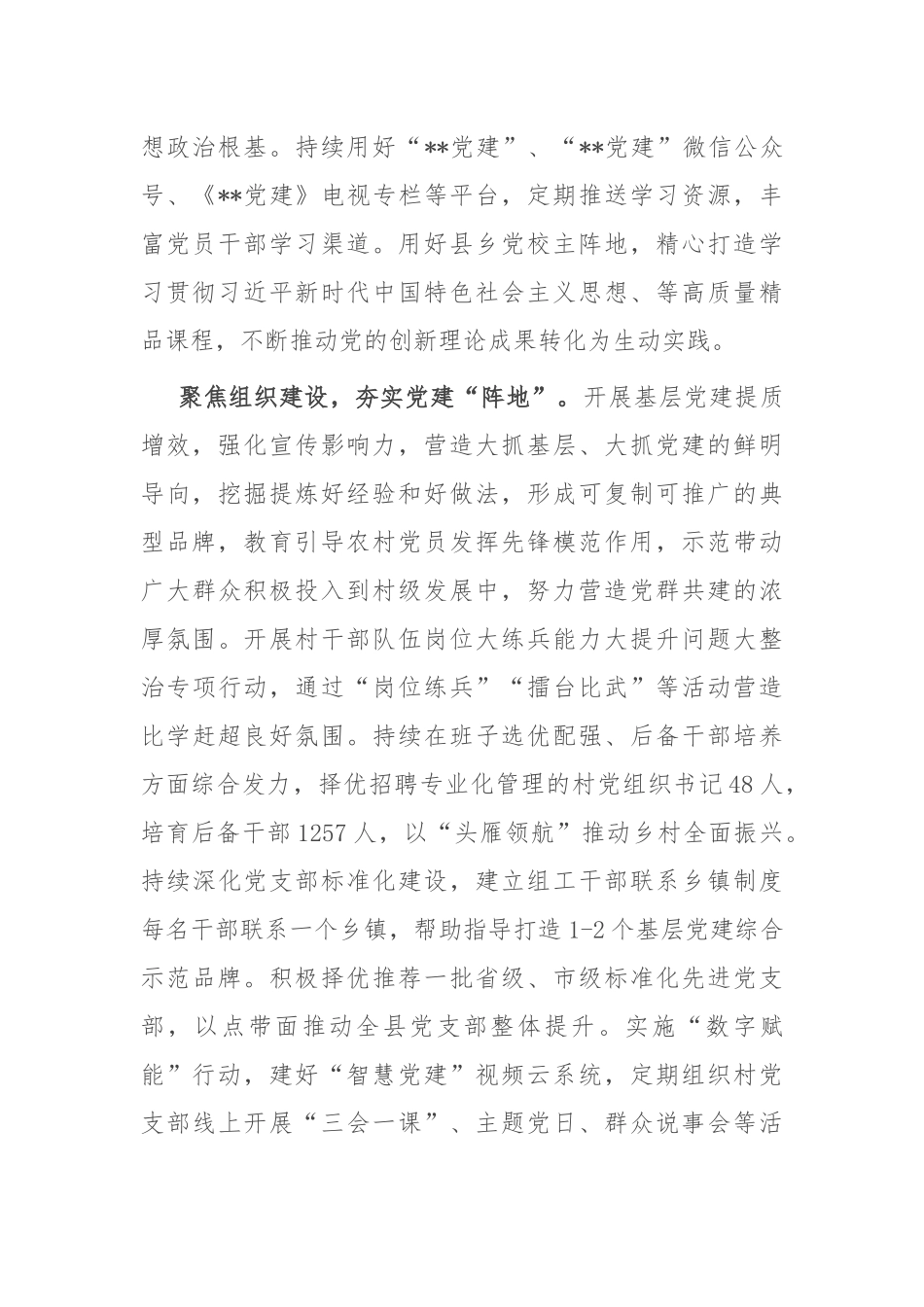 在2024年全市实施“一强三引领”农村基层组织整体提升三年行动推进会上的交流发言_第2页