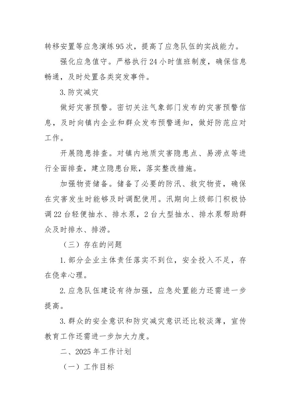 镇应急办2024年工作总结及2025年工作计划_第2页