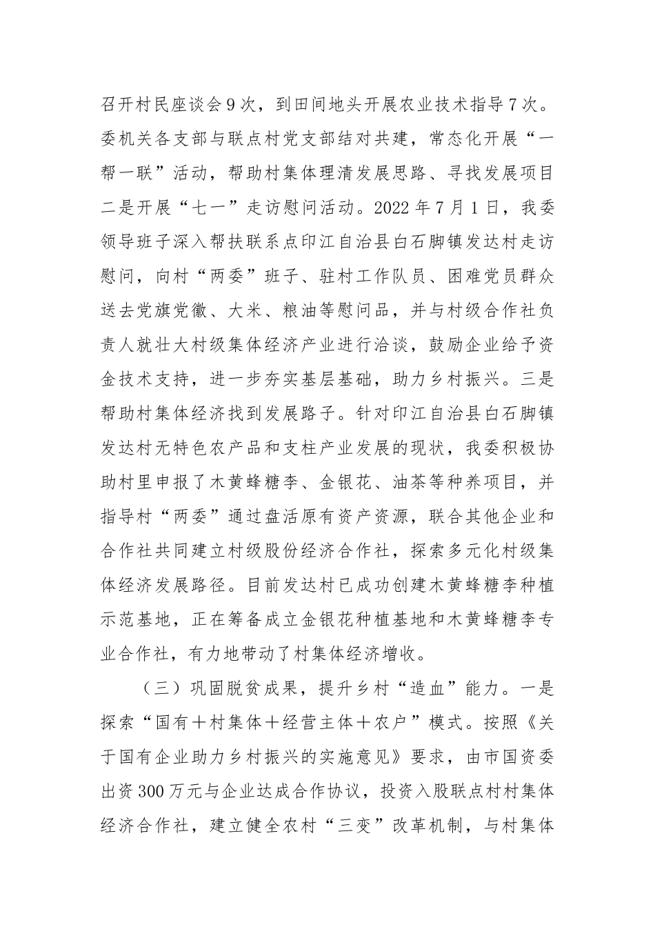 市国资委党委2024年乡村振兴工作情况总结及下一步工作计划_第2页