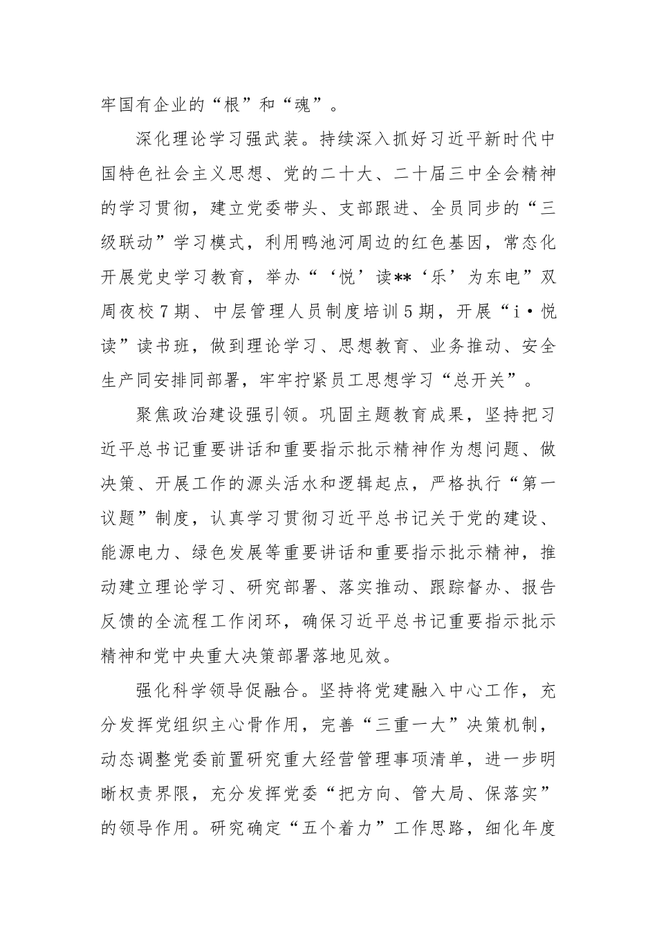 在2024年集团第四季度党建工作重点任务落实推进会上的汇报发言_第2页