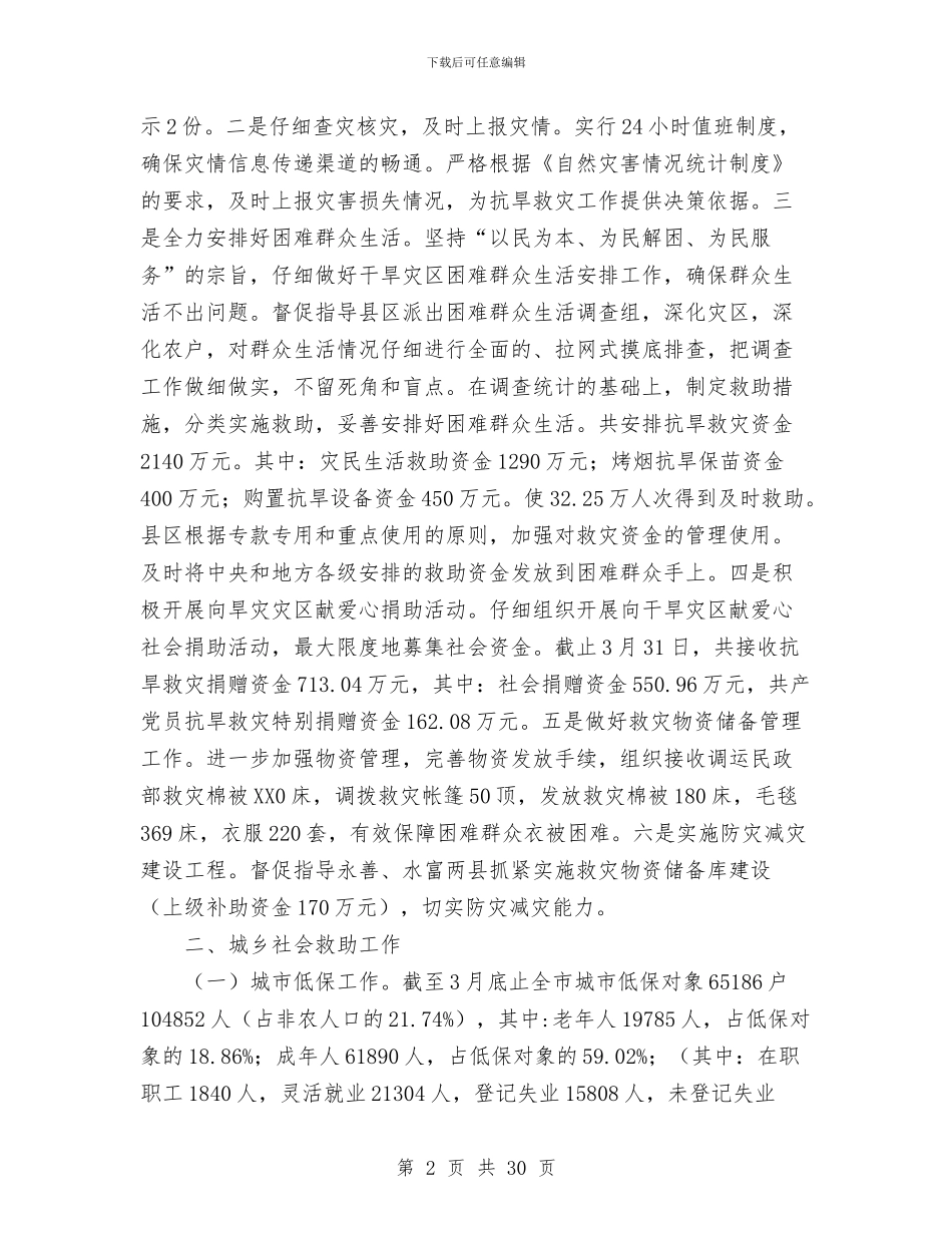 民政局2024年一季度工作总结范文与民政局2024年上半年工作总结汇编_第2页