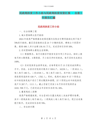 民政局扶贫工作小结与民政局扶贫攻坚汇报