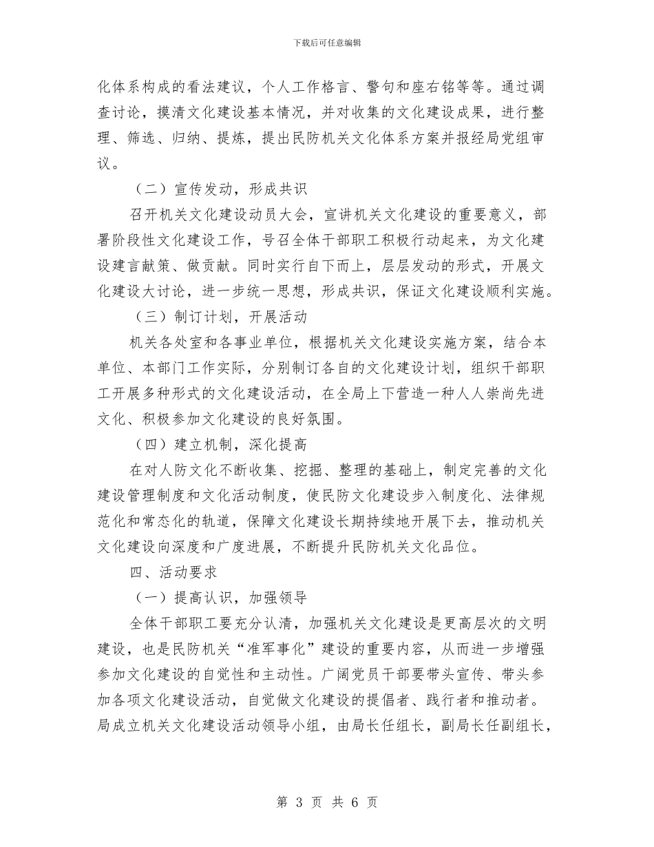 民防局机关文化建设活动方案与气象信息员培训实施方案汇编_第3页