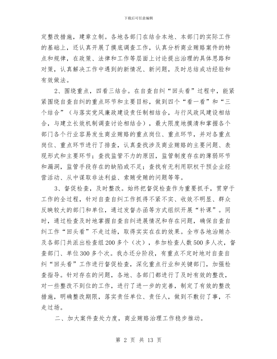 治理商业贿赂工作总结与治理小金库自查报告范文汇编_第2页
