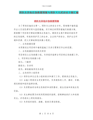 消防及其他应急救援预案与消防大比武活动方案汇编