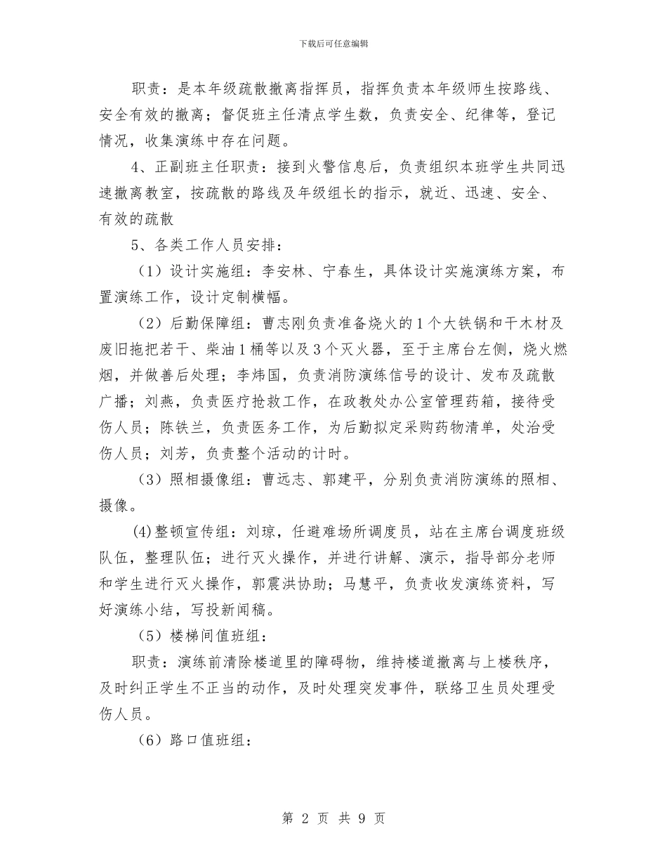 消防安全疏散演练方案与消防安全竞赛活动实施方案汇编_第2页