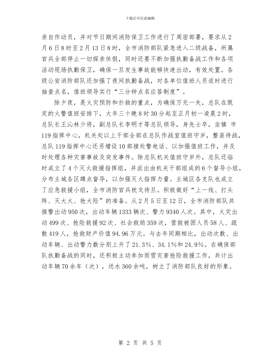 消防总队工作总结范文与消防支队长2024年个人总结范文汇编_第2页