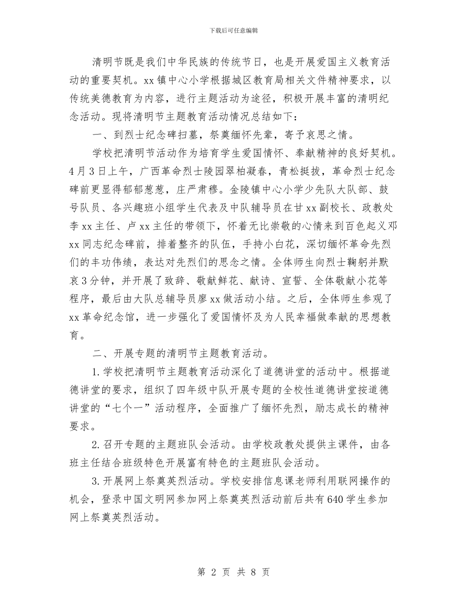 清明活动总结4篇与清明绿色祭奠活动总结汇编_第2页