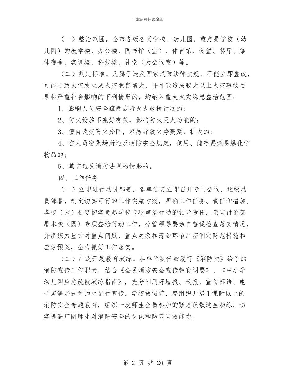 火灾隐患整治及安全管理工作方案5篇与火灾预防管理方案汇编_第2页
