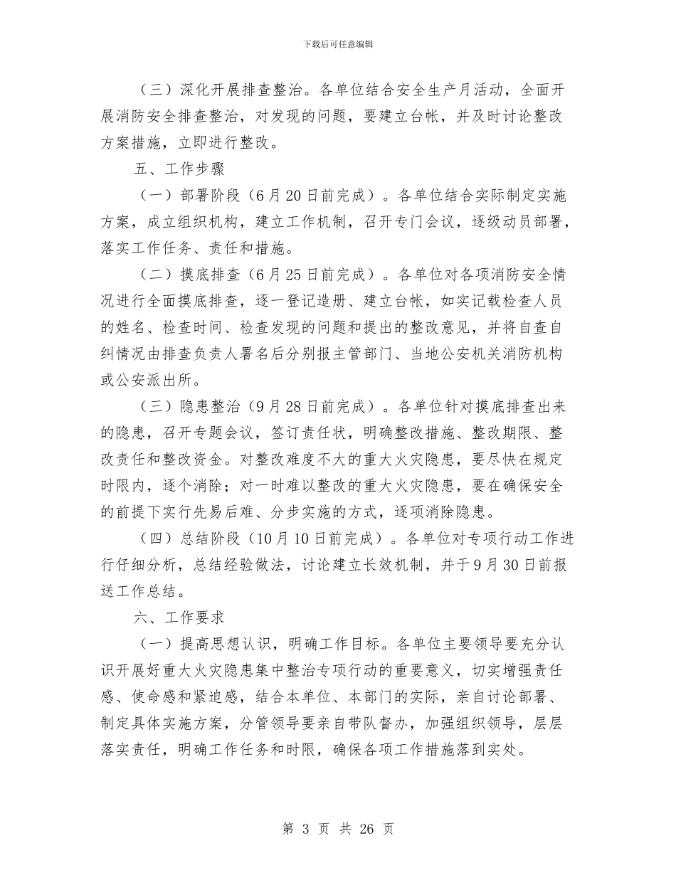 火灾隐患整治及安全管理工作方案5篇与火灾预防管理方案汇编_第3页