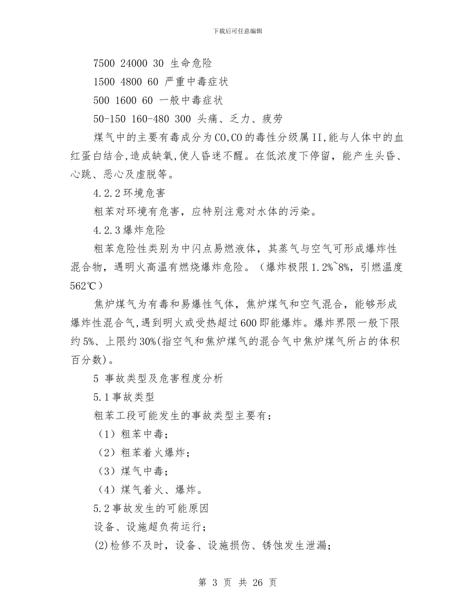 焦化厂粗苯工段重大危险源应急救援专项预案与焦化厂综合应急预案汇编_第3页