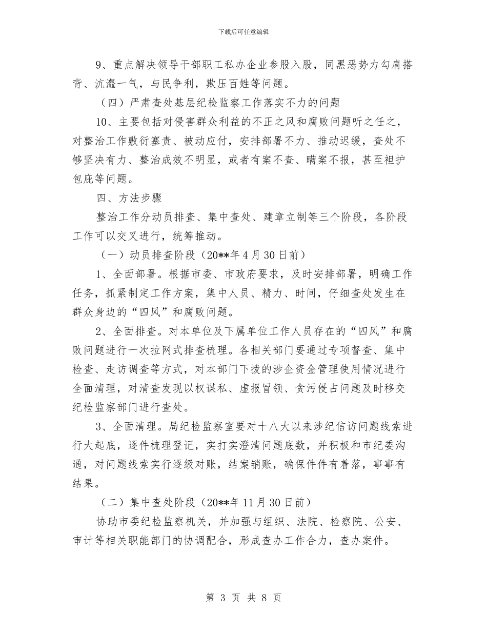 煤炭局开展“拍蝇”行动实施方案与煤炭局纠风工作专项治理工作方案汇编_第3页