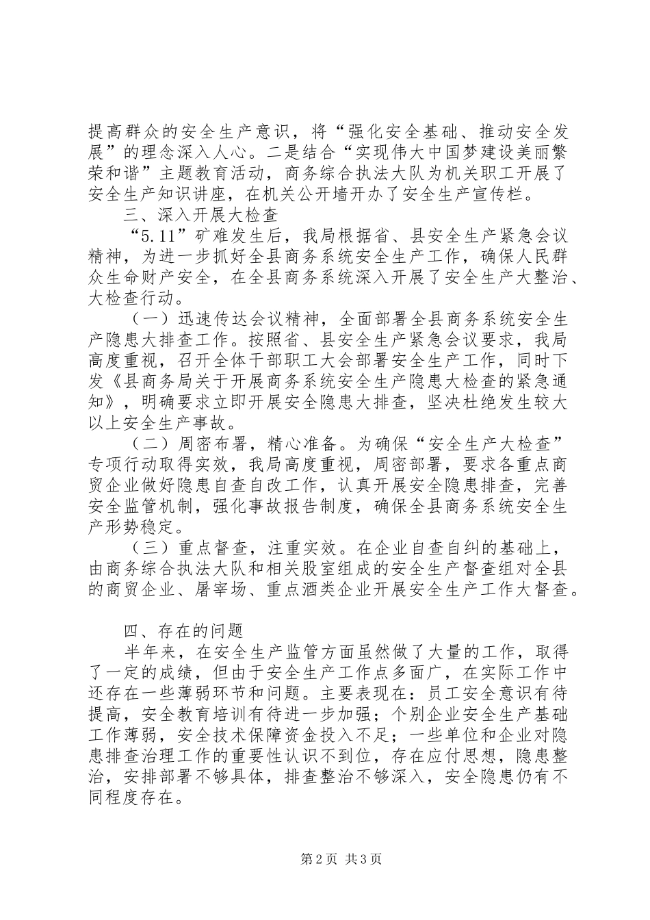 商务局安全工作总结_第2页