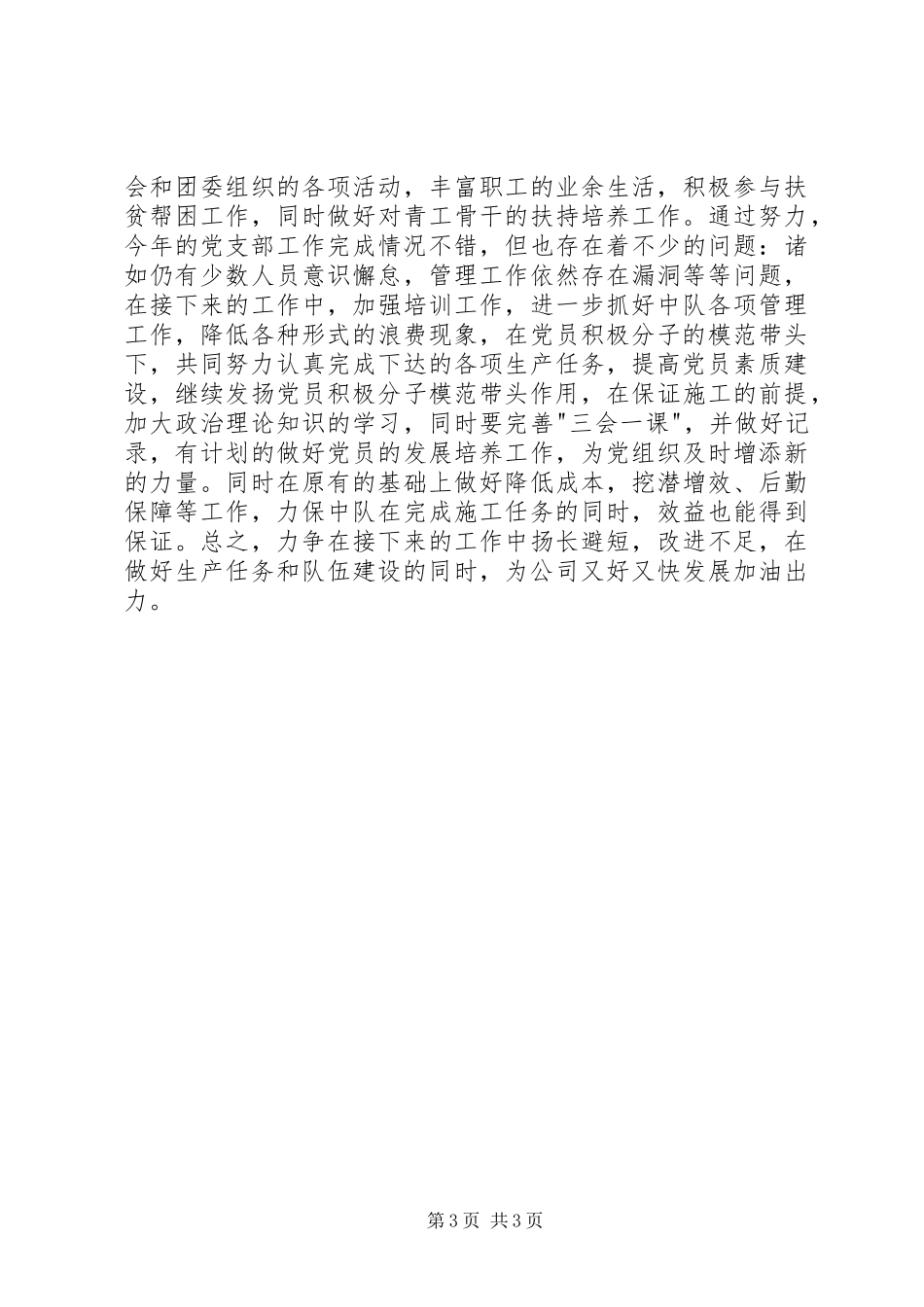 施工队党支部工作总结_第3页