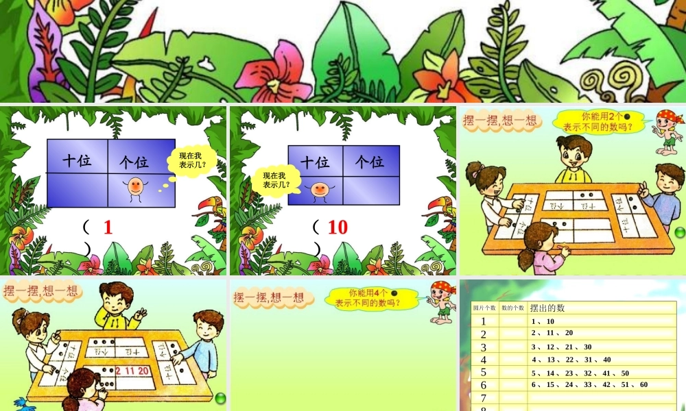 一年级数学下册摆一摆想一想课件