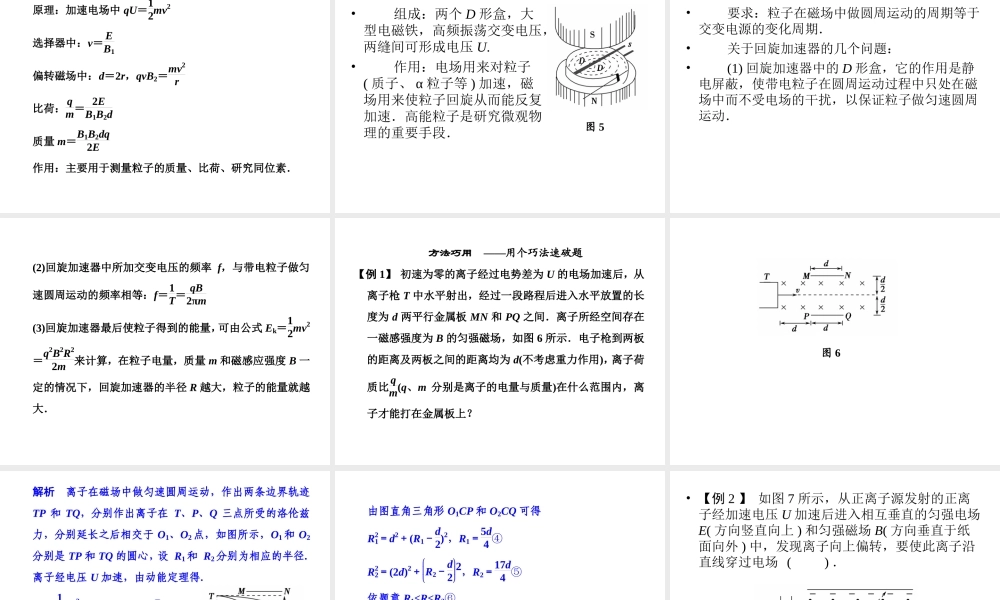 2013年高三物理二轮精彩回扣15天课件：第10天粒子在复合场中的运动