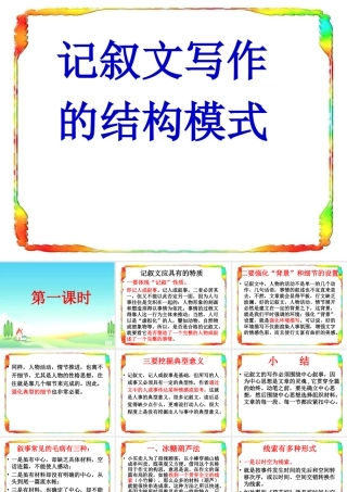 【PPT】高考作文记叙文写作的结构模式课件[83张]