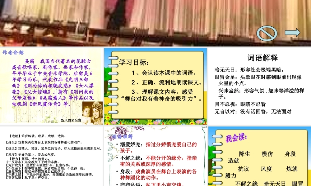 沙河中学28我的舞台课件