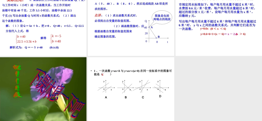 一次函数图像习题训练1