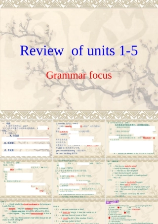 新目标英语九年级Units1-5复习课件(1)