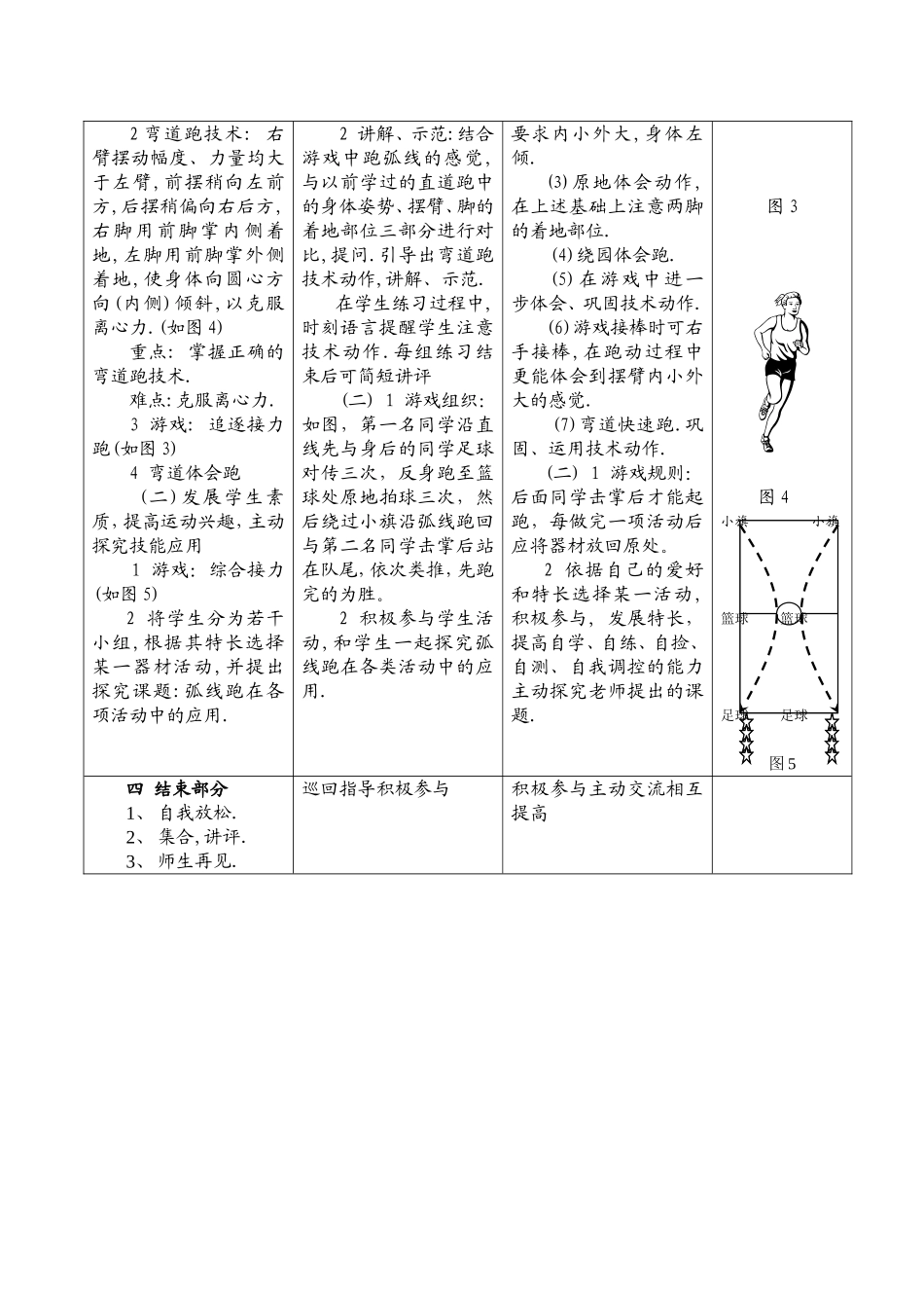 弯跑道体育课时计划_第2页