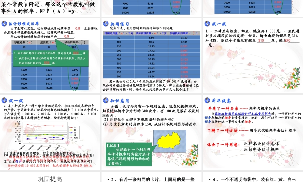 利用频率估计概率