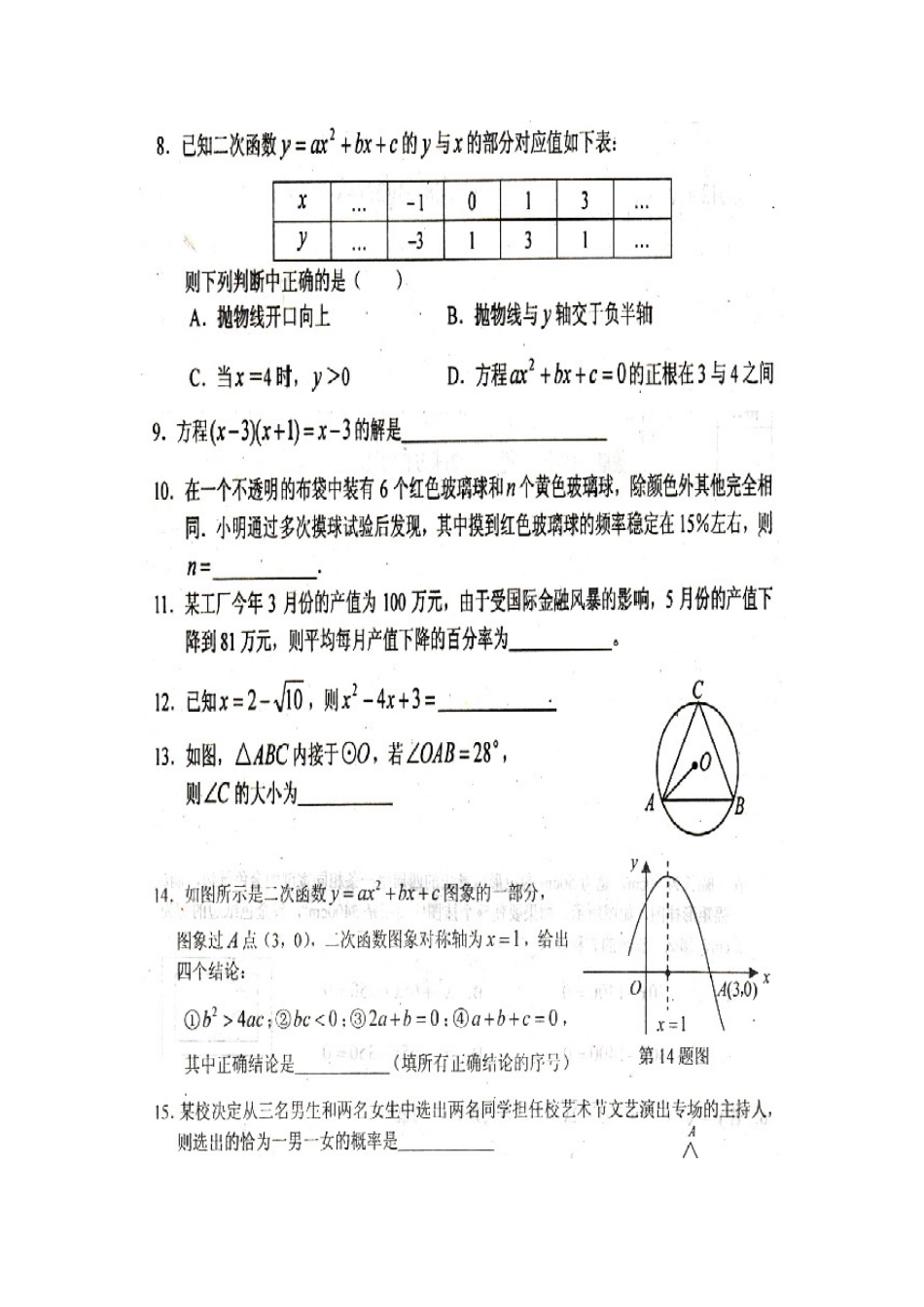 2012-2013学年第一学期期末复习题_第2页