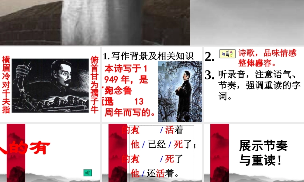 六年级语文下册《有的人》PPT课件