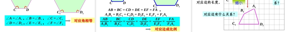 新人教版九年级下数学27-1《图形的相似》课件