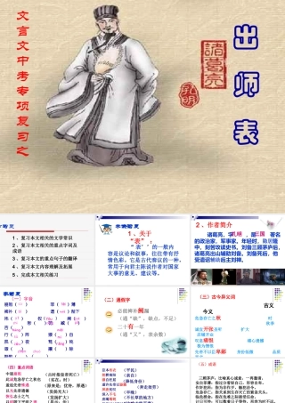 出师表复习课件