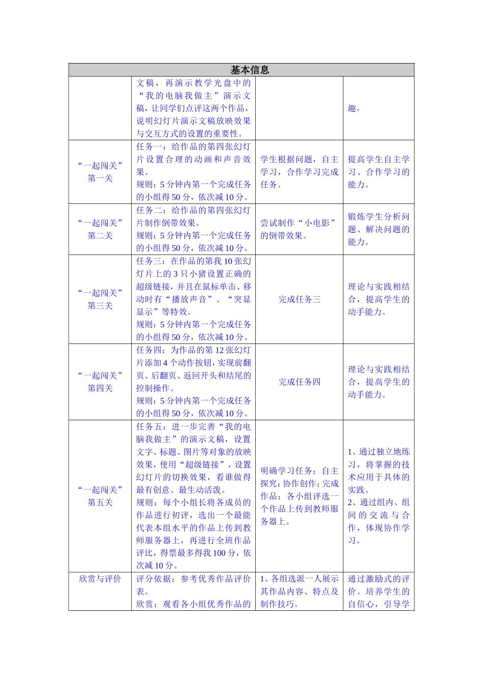 初中信息技术教学设计与反思——设置幻灯片放映效果_第2页