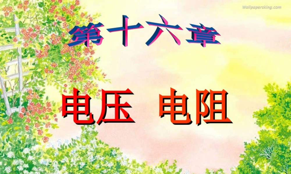 章电压电阻复习